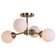 Vaxcel - C0268 - Four Light Semi-Flush Mount - Orbit - Muted Brass