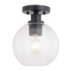 Vaxcel - C0304 - One Light Semi-Flush Mount - Marshall - Matte Black