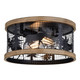 Vaxcel - C0307 - Two Light Flush Mount - Kodiak - Black/Burnished Teak