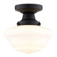 Vaxcel - C0312 - One Light Semi-Flush Mount - Eastgate - Matte Black