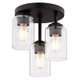 Vaxcel - C0326 - Three Light Flush Mount - Park Ridge - Matte Black