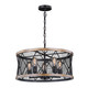 Vaxcel - H0207 - Five Light Chandelier - Bremerton - Black/Burnished Teak