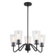 Vaxcel - H0284 - Five Light Chandelier - Beverly - Matte Black