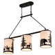 Vaxcel - H0302 - Three Light Linear Chandelier - Acadia - Bronze