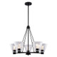 Vaxcel - H0309 - Five Light Chandelier - Dalton - Matte Black