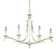 Vaxcel - P0099 - Four Light Linear Chandelier - Austen - Silver Leaf