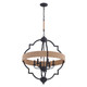 Vaxcel - P0309 - Six Light Pendant - Beaumont - Textured Gray