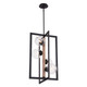 Vaxcel - P0339 - Four Light Pendant - Bridgeview - Oil Rubbed Bronze/Light Walnut