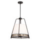Vaxcel - P0358 - Three Light Pendant - Benton - Matte Black