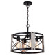Vaxcel - P0365 - Four Light Pendant - Burien - Black and Washed Ash