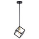 Vaxcel - P0401 - One Light Mini Pendant - Deering - Matte Black and Satin Brass