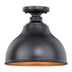 Vaxcel - T0315 - One Light Outdoor Flush Mount - Delano - Oil Burnished Bronze and Light Gold