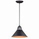 Vaxcel - T0349 - One Light Outdoor Pendant - Outland - Aged Iron/Light Gold