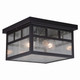 Vaxcel - T0440 - Two Light Outdoor Flush Mount - Mission - Oil Burnished Bronze