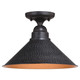 Vaxcel - T0667 - One Light Outdoor Semi Flush Mount - Outland - Aged Iron/Light Gold