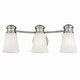 Vaxcel - W0220 - Three Light Vanity - Malie - Satin Nickel