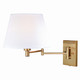 Vaxcel - W0261 - One Light Swing Arm Wall Light - Chapeau - Natural Brass