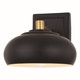 Vaxcel - W0381 - One Light Vanity - Belmont - Matte Black/Satin Brass