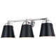 Vaxcel - W0424 - Three Light Vanity - Barrington - Matte Black and Chrome