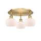 Innovations - 516-3C-BB-G91 - Three Light Semi-Flush Mount - Ballston - Brushed Brass
