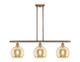 Innovations - 516-3I-AC-G128-8 - Three Light Island Pendant - Ballston - Antique Copper