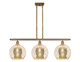 Innovations - 516-3I-BB-G128-10 - Three Light Island Pendant - Ballston - Brushed Brass