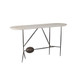Arteriors - 6244 - Console - Stewart - Natural Iron/White Marble