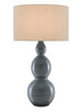 Currey and Company - 6000-0676 - One Light Table Lamp - Cymbeline - Steel Blue/Antique Brass