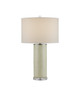 Currey and Company - 6000-0938 - One Light Table Lamp - Verdure Collection - Green/Off-White/Clear/Satin Nickel