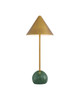 Currey and Company - 6700-0009 - LED Table Lamp - Journey Green & Brass Cordless Table Lamp - Antique Brass / Green