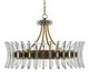Currey and Company - 9000-0014 - Eight Light Chandelier - Coquette - Clear/Antique Brass