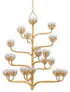 Currey and Company - 9000-0157 - 22 Light Chandelier - Agave Americana - Clear/Dark Contemporary Gold Leaf