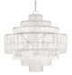 Currey and Company - 9000-0160 - Eight Light Chandelier - Sommelier - Opaque White/Contemporary Silver Leaf
