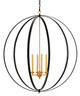 Currey and Company - 9000-0238 - Four Light Chandelier - Ogden Collection - Chinois Antique Gold Leaf/Black Currey and Company - 9000-0238 - Four Light Chandelier - Ogden Collection - Chinois Antique Gold Leaf/Black