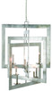 Currey and Company - 9000-0352 - Eight Light Chandelier - Middleton - Contemporary Silver Leaf