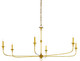 Currey and Company - 9000-0370 - Six Light Chandelier - Nottaway Collection - Contemporary Gold Leaf