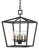 Currey and Company - 9000-0456 - Four Light Lantern - Denison - Molé Black