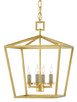 Currey and Company - 9000-0458 - Four Light Lantern - Denison - Contemporary Gold Leaf