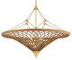 Currey and Company - 9000-0560 - Four Light Chandelier - Gaborone Chandelier - Natural/Contemporary Gold Leaf
