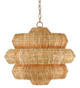 Currey and Company - 9000-0604 - Three Light Chandelier - Antibes Collection - Natural/Khaki