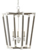 Currey and Company - 9000-0605 - Three Light Chandelier - Bastian Collection - Chateau Gray/Contemporary Silver Leaf Currey and Company - 9000-0605 - Three Light Chandelier - Bastian Collection - Chateau Gray/Contemporary Silver Leaf