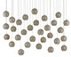 Currey and Company - 9000-0686 - 30 Light Pendant - Giro Collection - Blue/Nickel