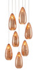 Currey and Company - 9000-0904 - Seven Light Pendant - Rame - Copper/Silver