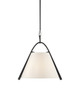Currey and Company - 9000-0951 - One Light Pendant - Frey - Satin Black/Off-White