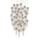 Currey and Company - 9000-1032 - 36 Light Pendant - Medusa - Nickel/Clear/Silver