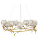 Currey and Company - 9000-1080 - Nine Light Chandelier - Dandelion Collection - Contemporary Silver Leaf/Silver/Contemporary Gold Leaf
