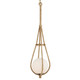 Currey and Company - 9000-1104 - One Light Pendant - Passageway Collection - Natural/Dorado Gold/Frosted White