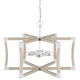 Currey and Company - 9000-1111 - Six Light Lantern - Bastian Collection - Sugar White/Sandstone