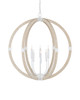 Currey and Company - 9000-1131 - Six Light Chandelier - Bastian - Sugar White/Sandstone