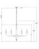 Aleister Six Light Chandelier (9000-1140)